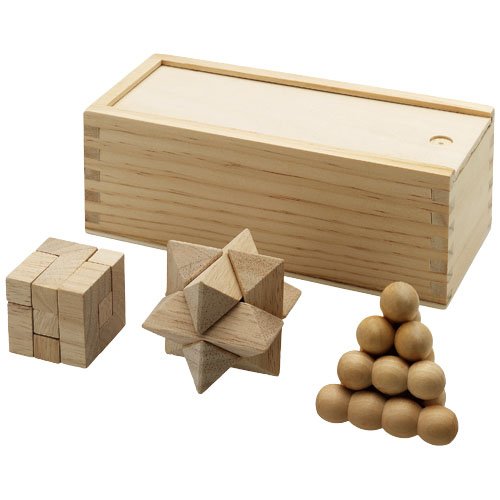 Set da 3 pezzi rompicapo in legno Brainiac - 110029