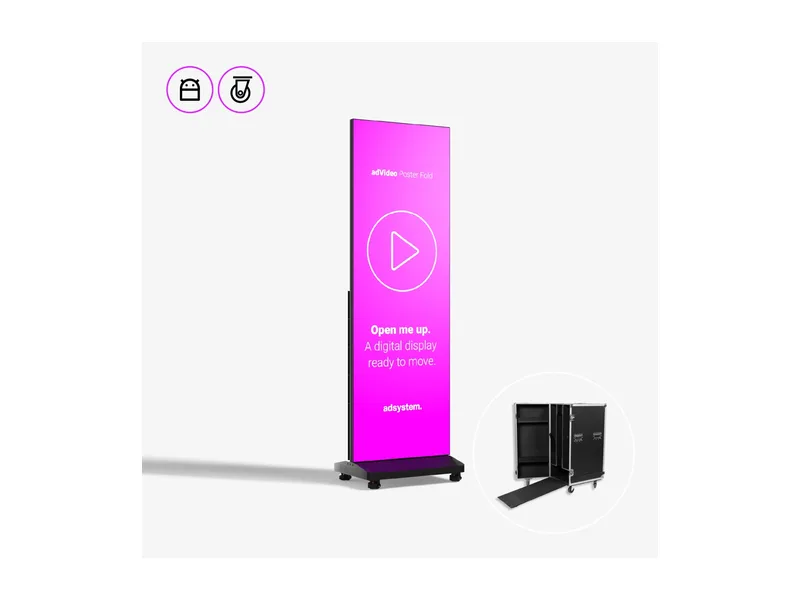 Display LED pieghevole adVideo Poster Fold