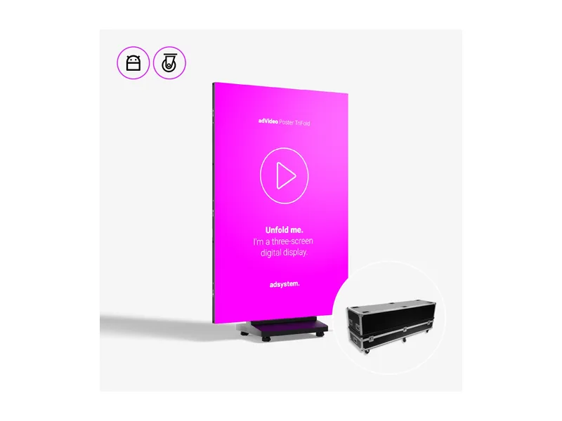 Schermo LED mobile adVideo Poster Trifold
