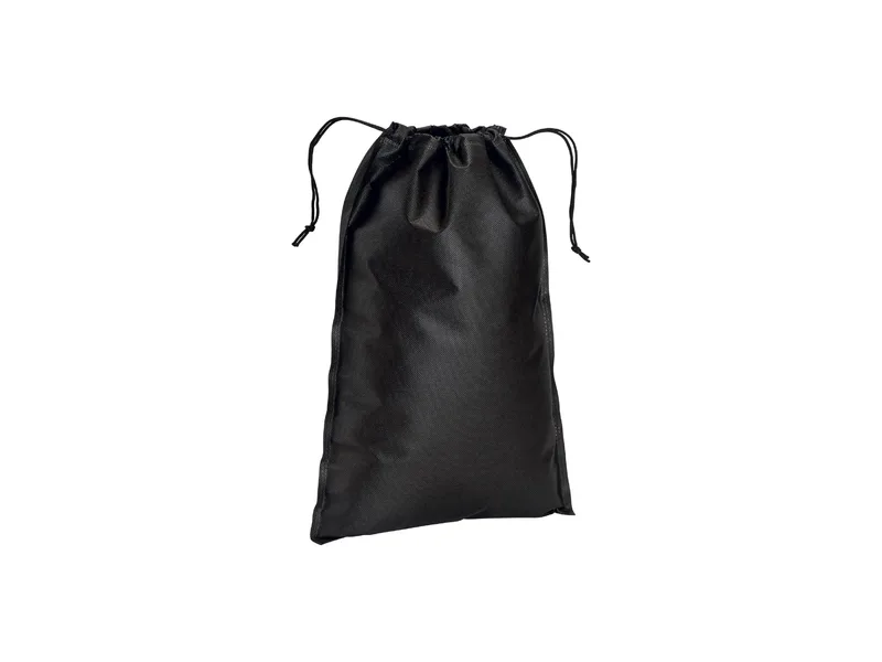 Sacchetto in TNT 80g/m2 con chiusura a strozzo, 30 x 45 cm nero