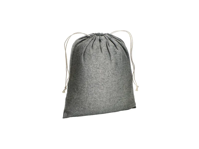 Sacchetto regalo in cotone riciclato 150g/m2, 25 x 30 cm nero